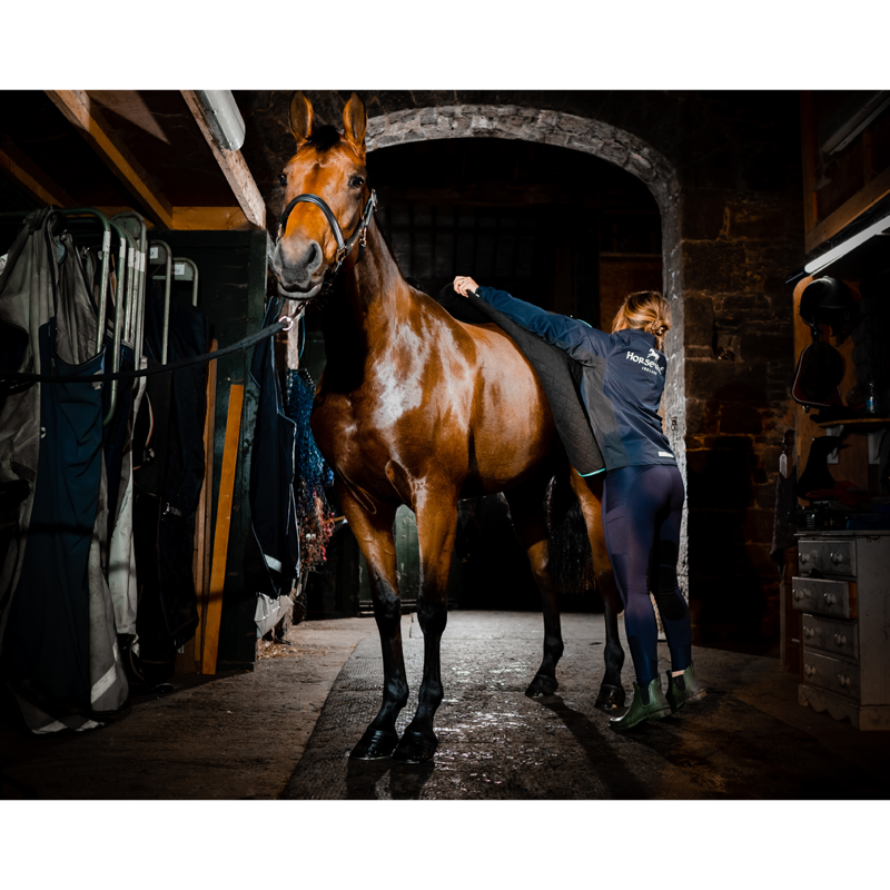 Horseware Autumn Cooler - Black/Aqua/Silver-6